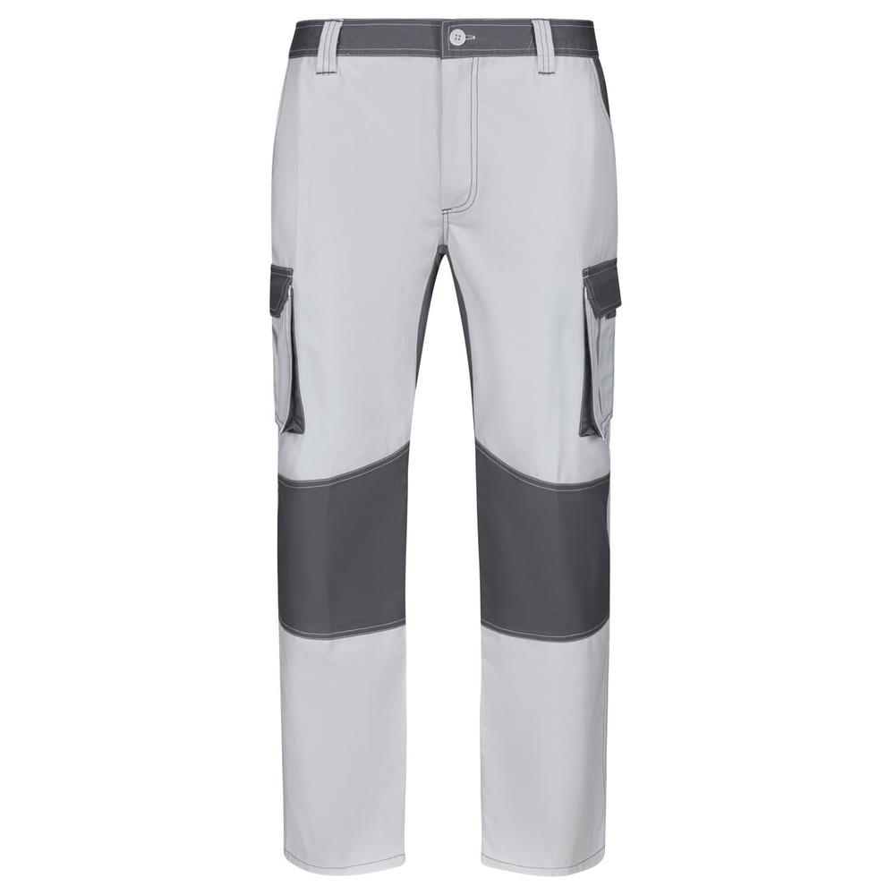 pantaloni velilla multitasche solid match cod 103020b bianco/grigio 34