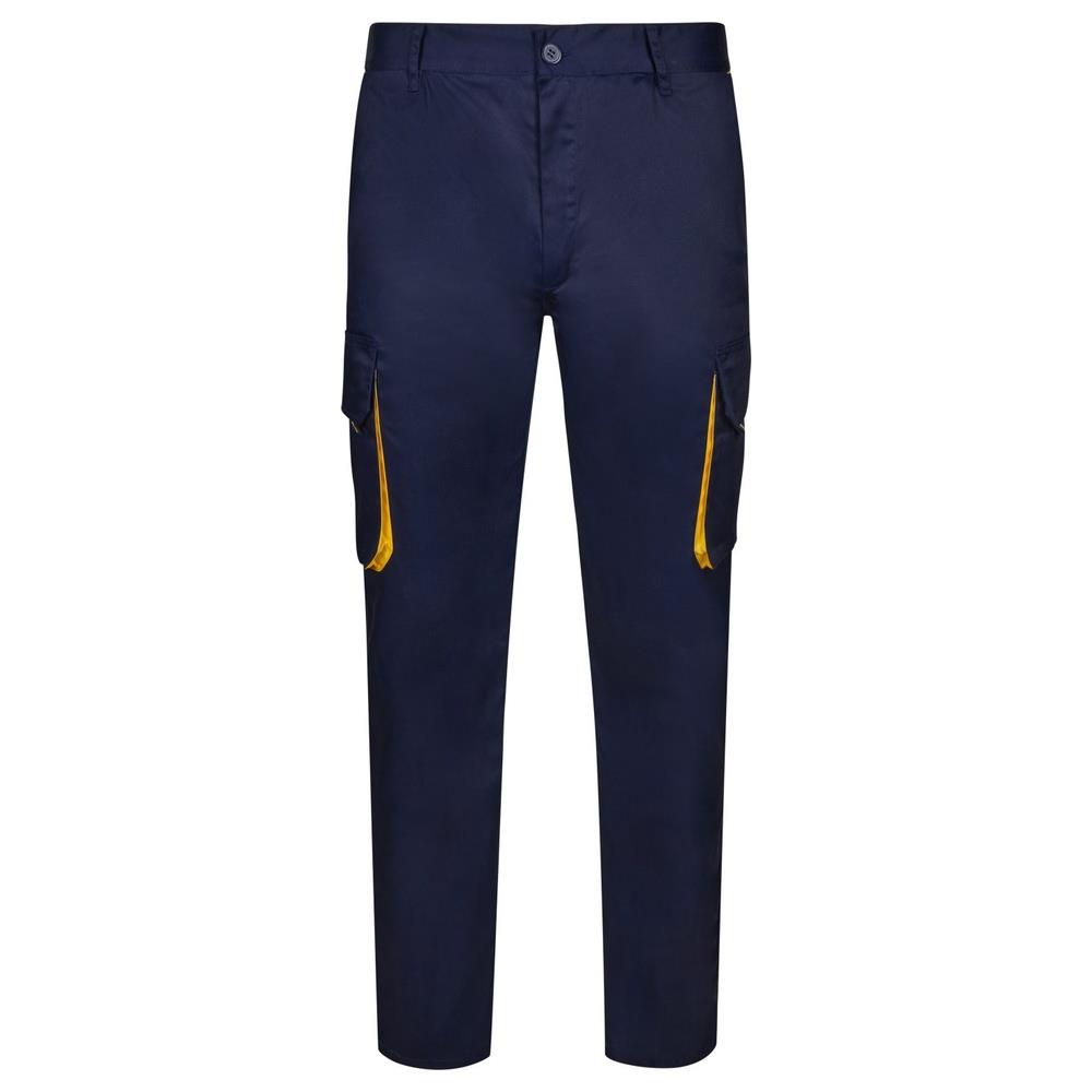 pantaloni velilla multitasche total match cod 103004 navy/giallo 34