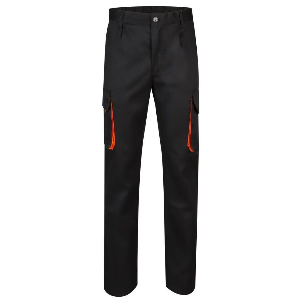 pantaloni velilla multitasche total match cod 103004 nero/arancione 34