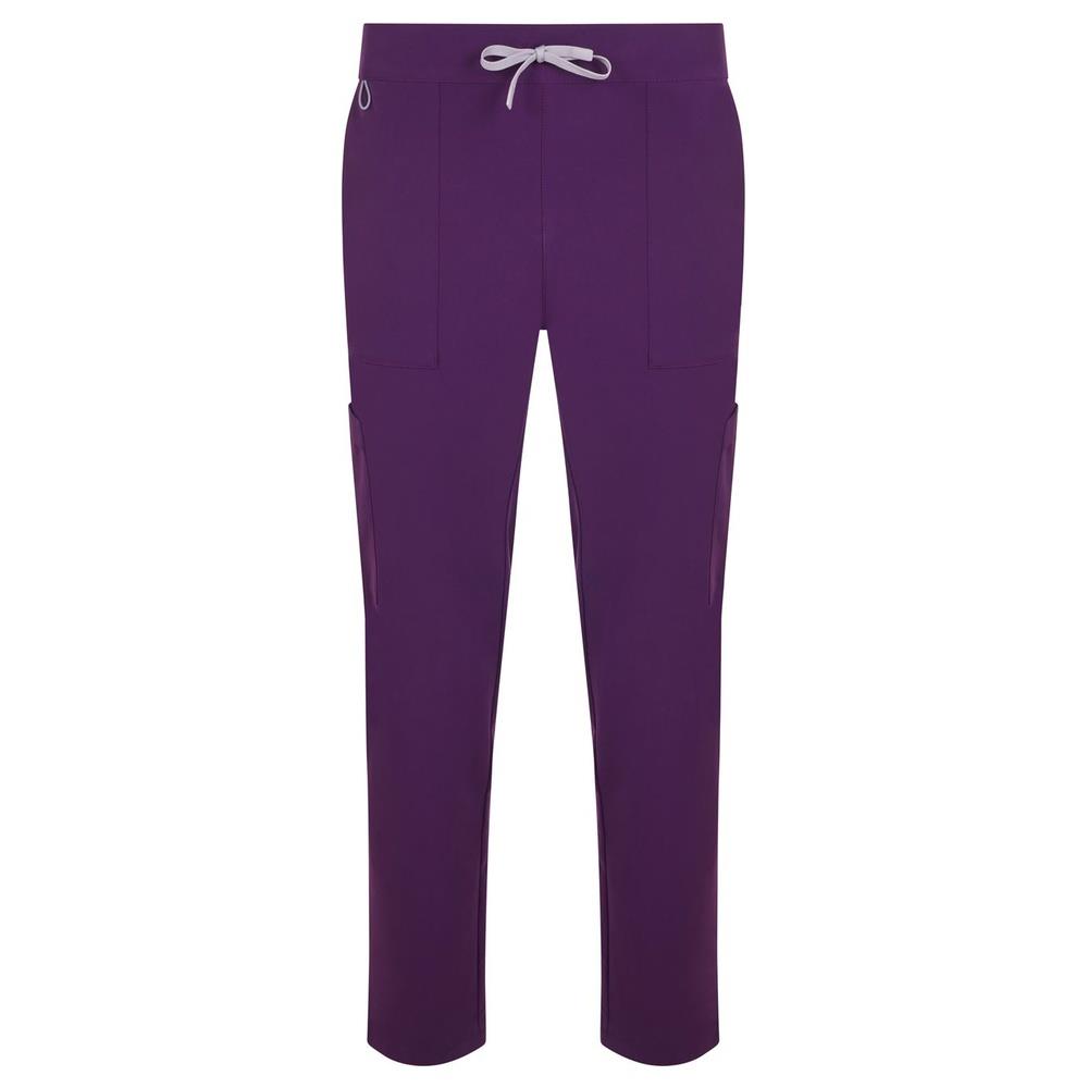 pantaloni velilla  purestretch taglio dritto uni cod 533020s prugna xs