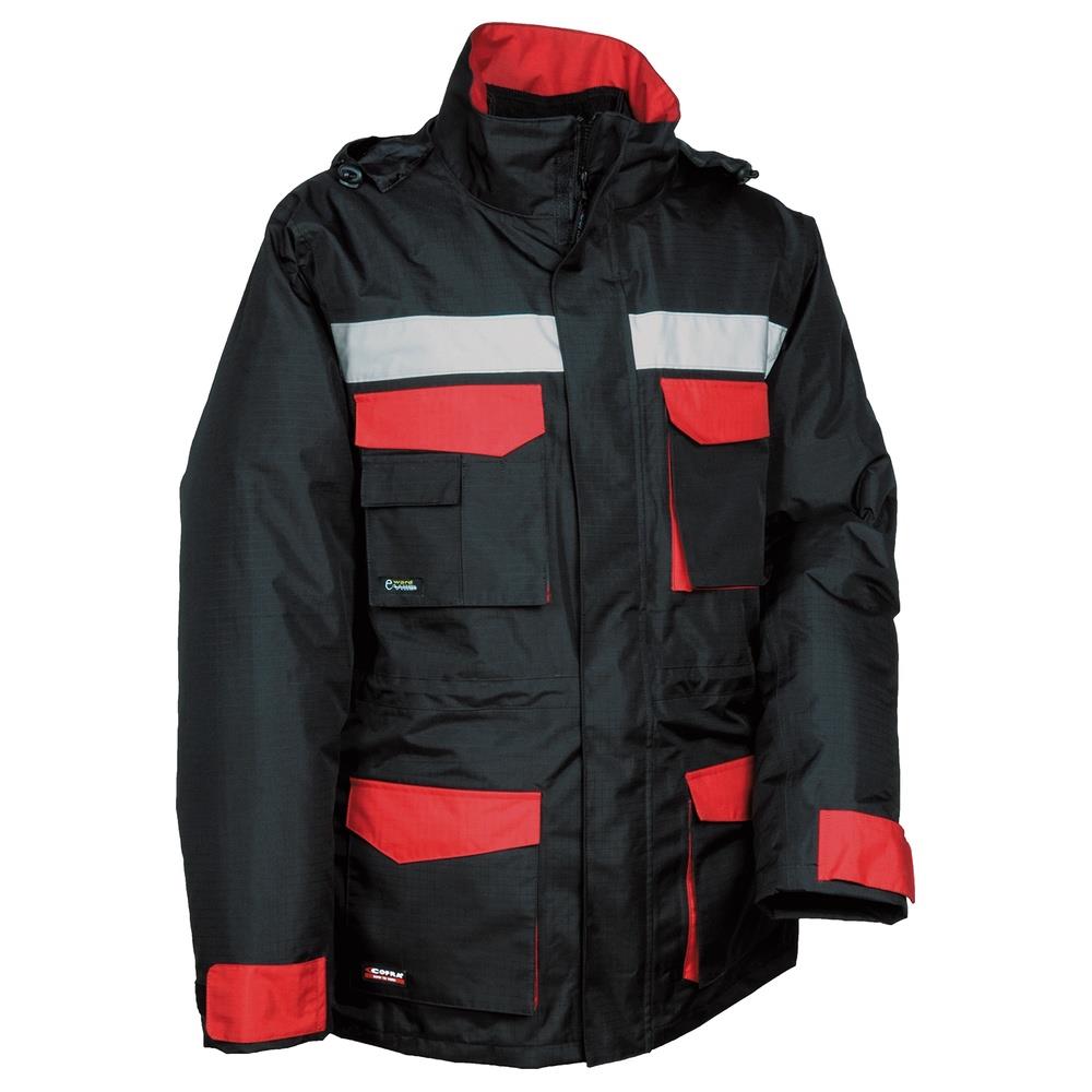 parka cofra hailstorm v197 nero/rosso s