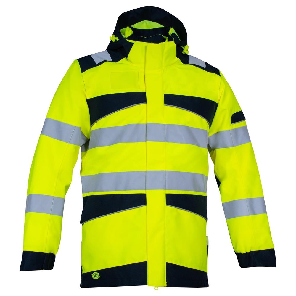parka cofra kirkholm v639 giallo fluo/navy 44
