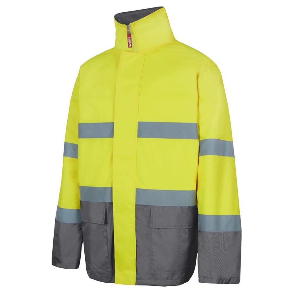 parka velilla bicolor cod 306002 grigio/giallo fluo s