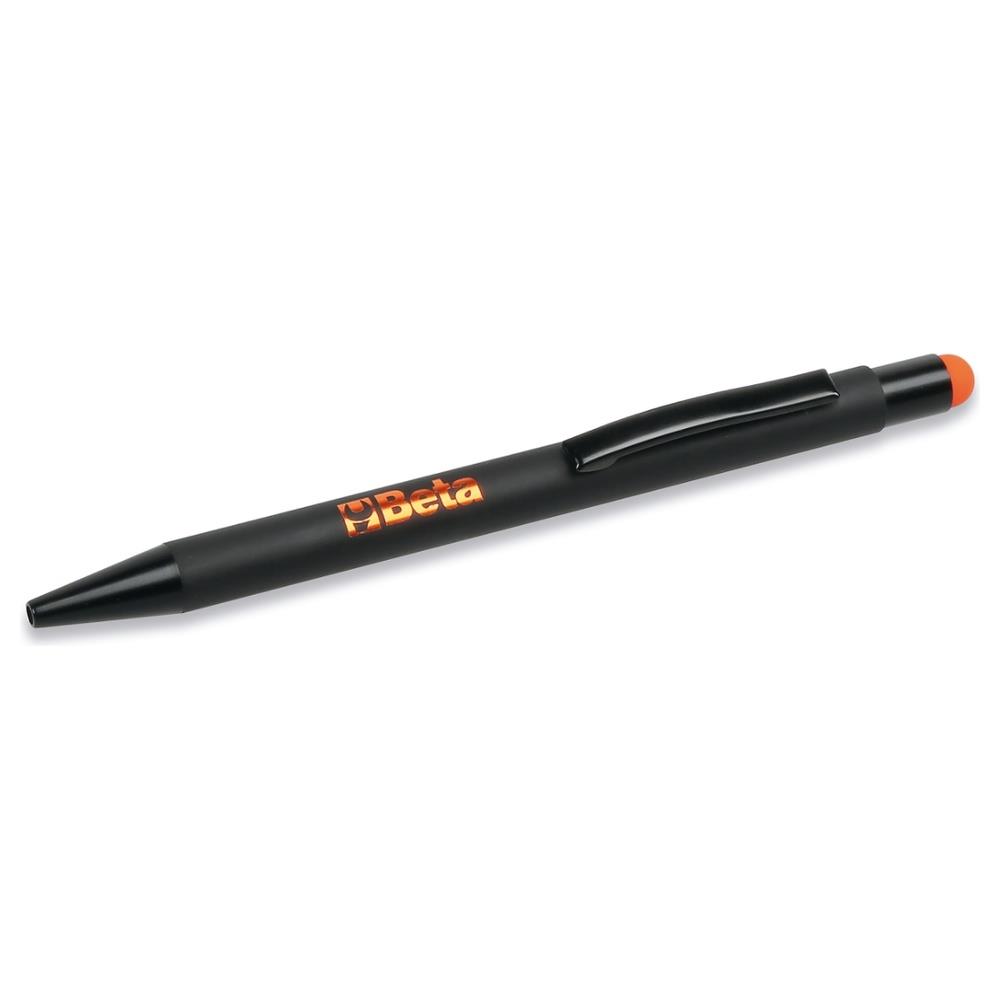penna in alluminio nero con gommino touch screen fornita in astuccio singolo betacollection 9592ac