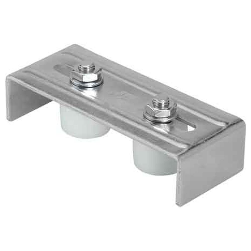 piastra di guida superiore a 2 rulli 145x60 mm