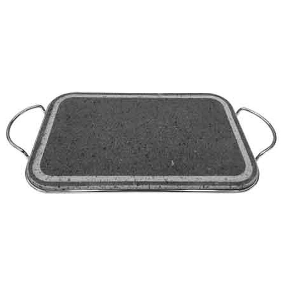 piastra in pietra lavica c/ telaio rettangolare 35x22x1,5 cm