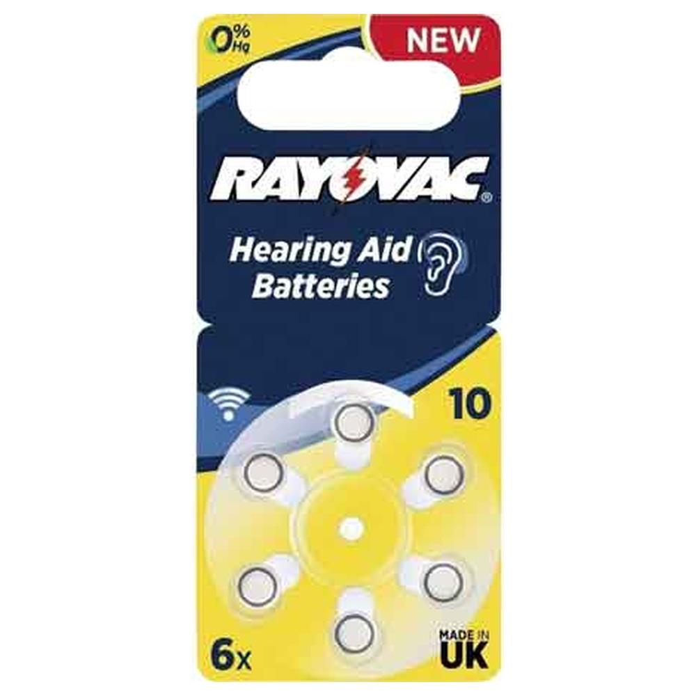 pila per acustica  rayovac 10  blister 6 pezzi