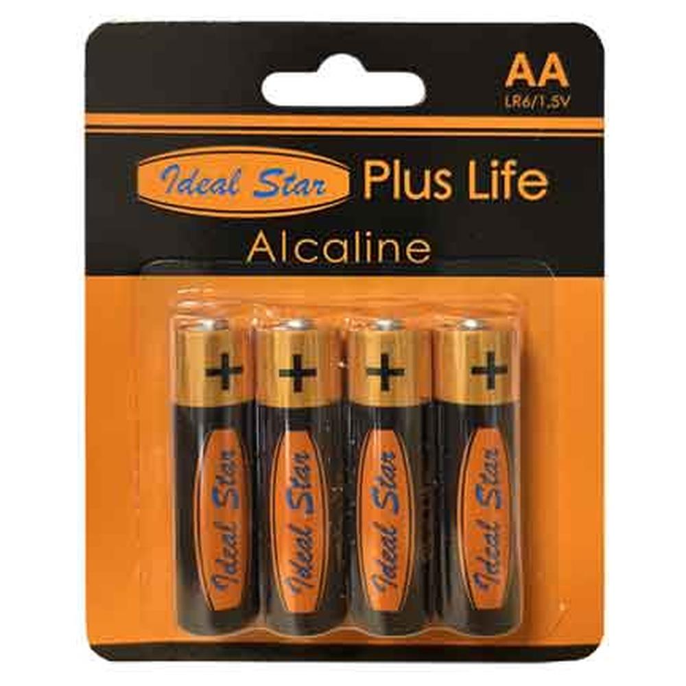 pile alcaline "plus life" stilo cardinale  blister 4 pezzi