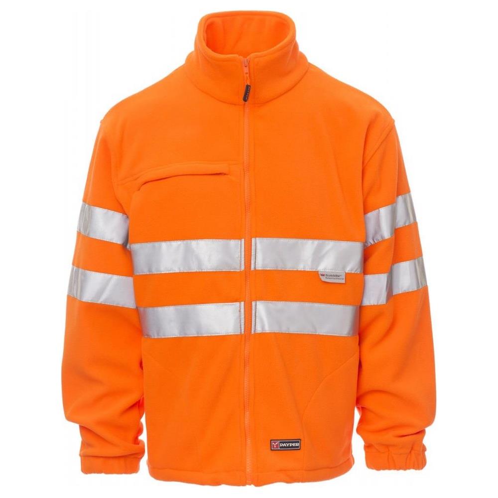 pile con zip intera payper light arancione fluo s