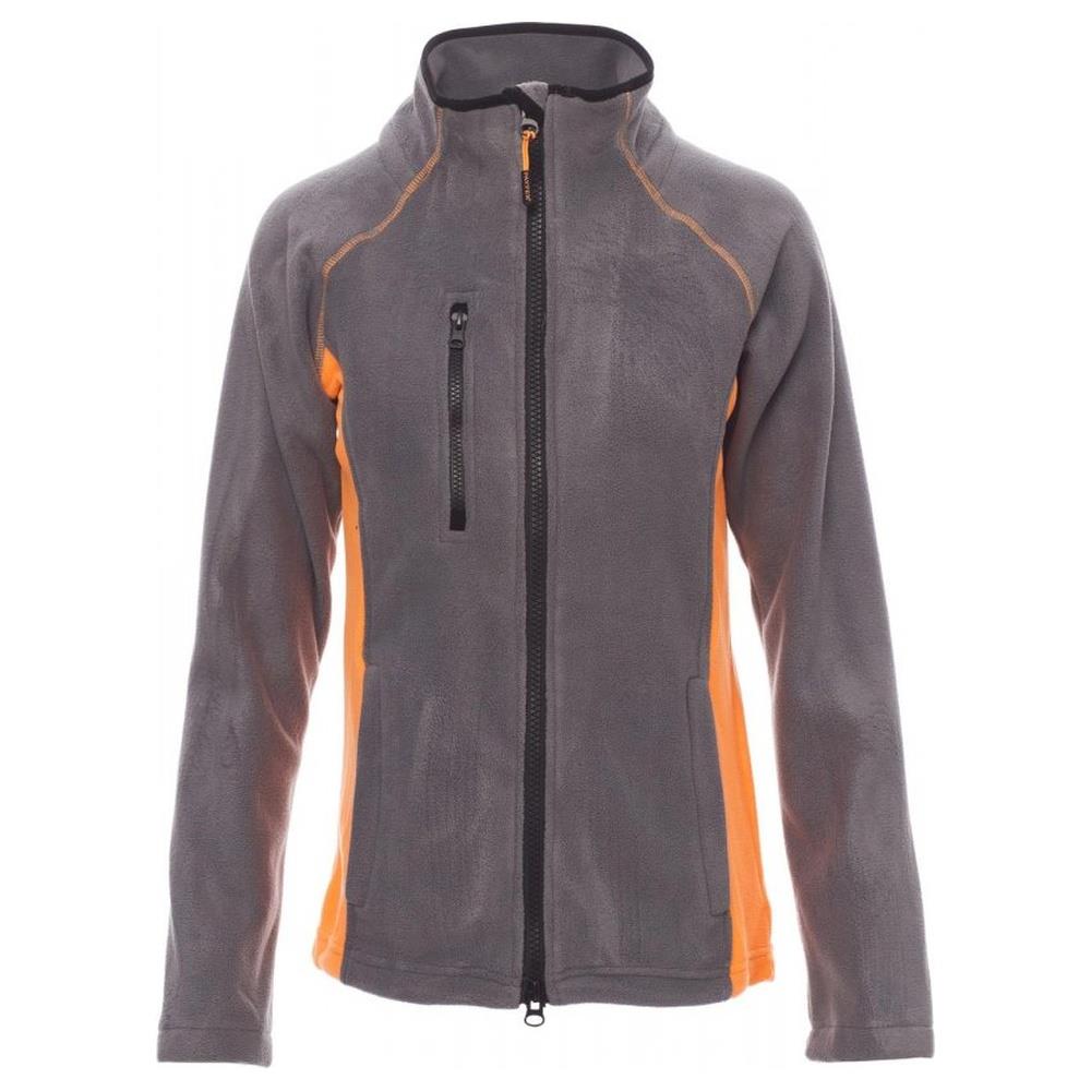 pile donna con zip intera payper aspen+lady steel grey/arancione xs