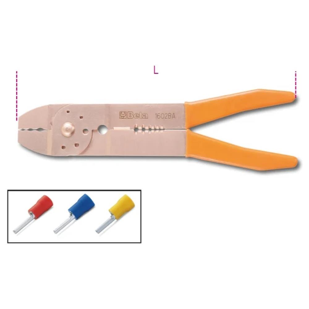 pinza per capicorda preisolati modello leggero, antiscintilla beta 1602ba