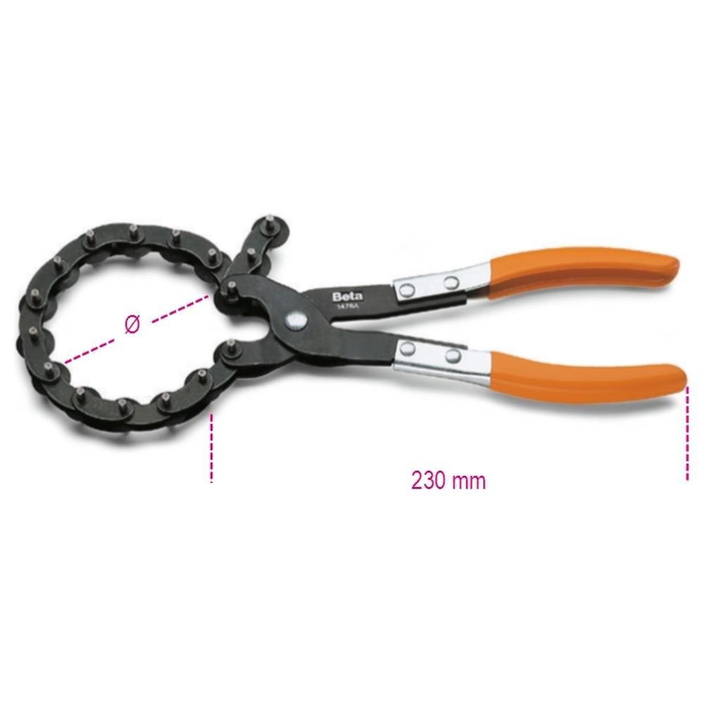 pinza per taglio tubi di scarico beta 1476a
