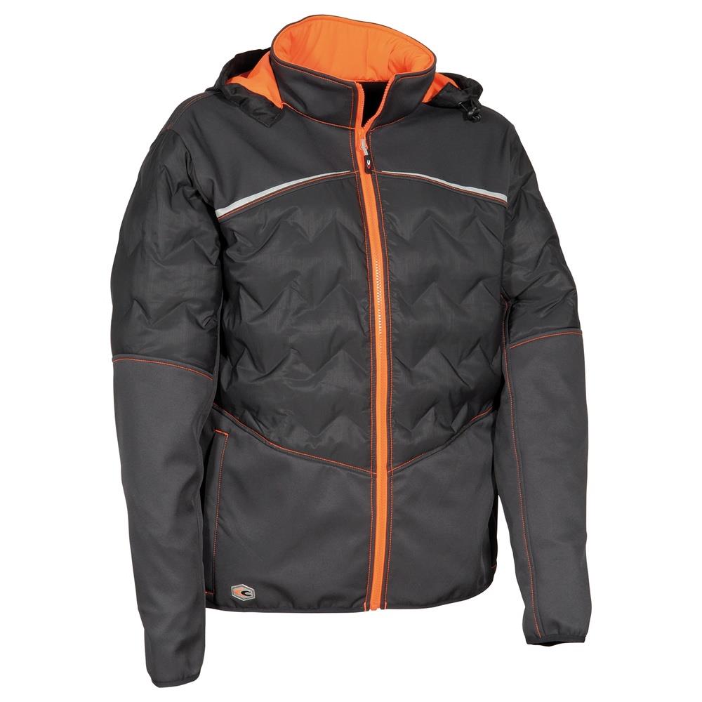 piumino cofra poligus v377 antracite/arancion s