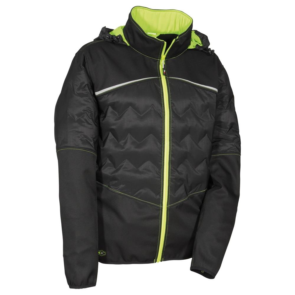 piumino cofra poligus v377 nero/lime s
