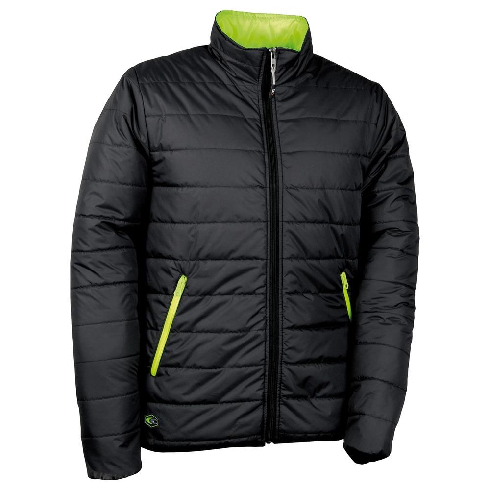 piumino cofra turin v355 nero/lime s