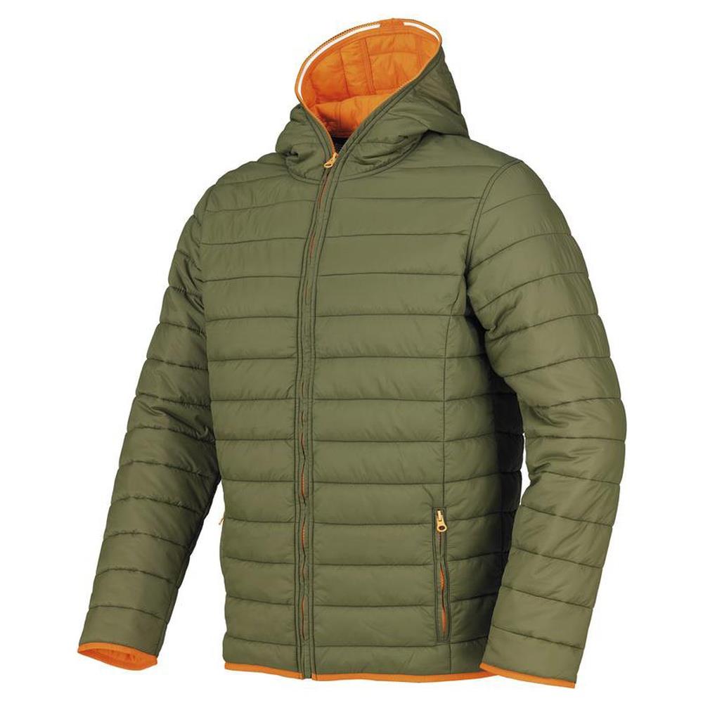 piumino issa galibier 04097b verde tenue ed arancio s