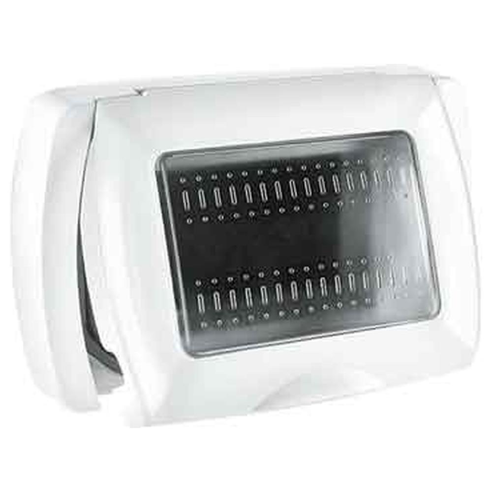 placca autoportante c/portello 'easy' 3 moduli - bianco