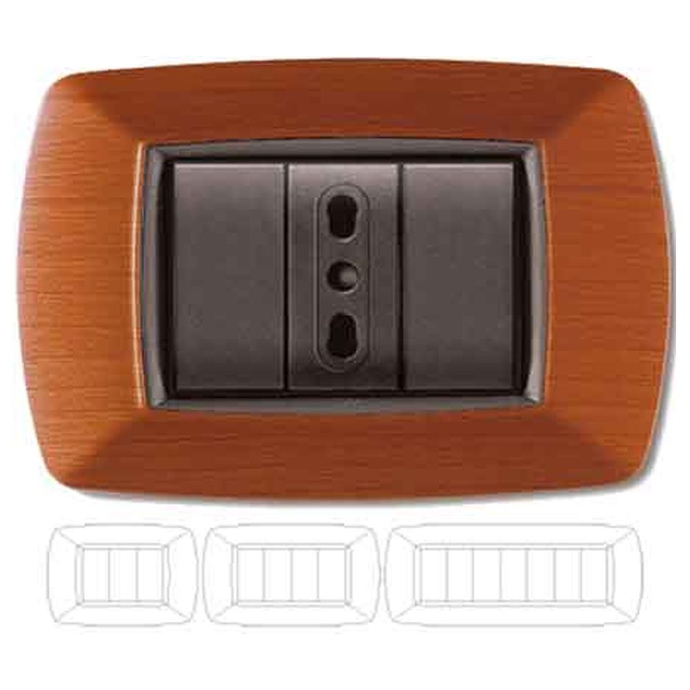 placca coprinterruttore legno chiaro 'mylife'