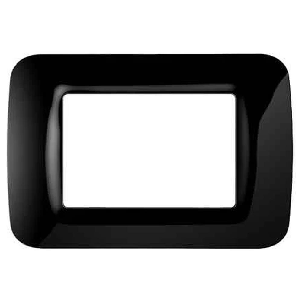 placca coprinterruttori nero toner 'system'