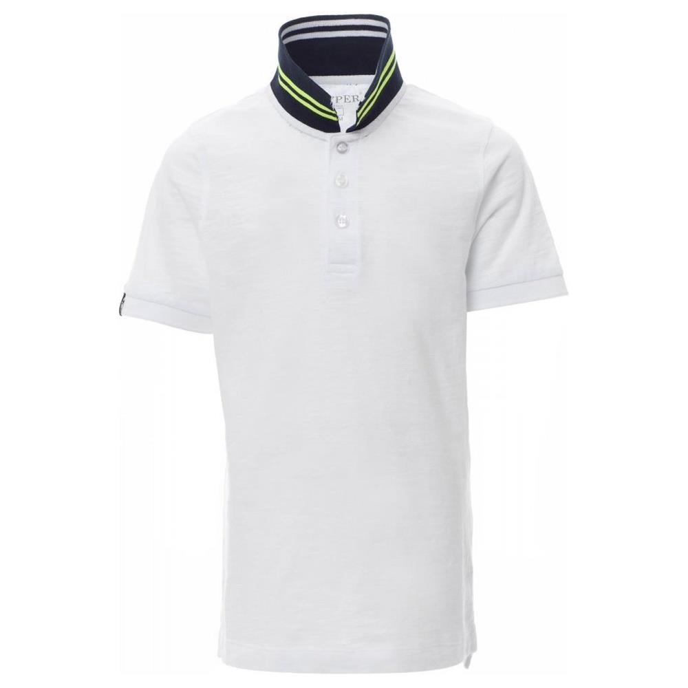 polo bambino manica corta payper nautic kids bianco/navy-bianco/giallo fluo 7/8