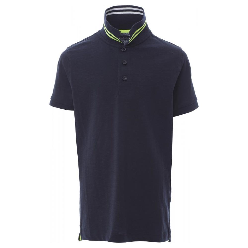 polo bambino manica corta payper nautic kids blu denim/bianco-giallo fluo 7/8