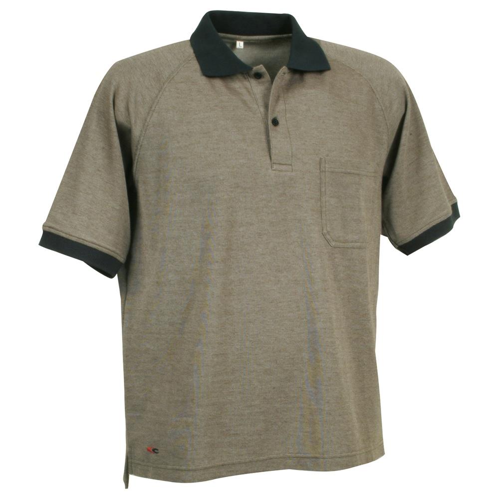 polo cofra martinique v083 fango/bianco s