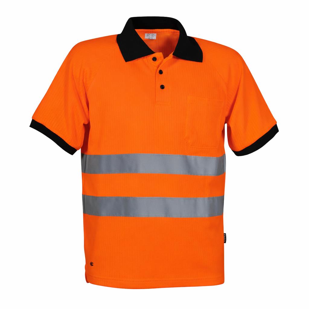 Polo da Lavoro Manica Corta Cofra Helpway Arancio 2XL Outlet