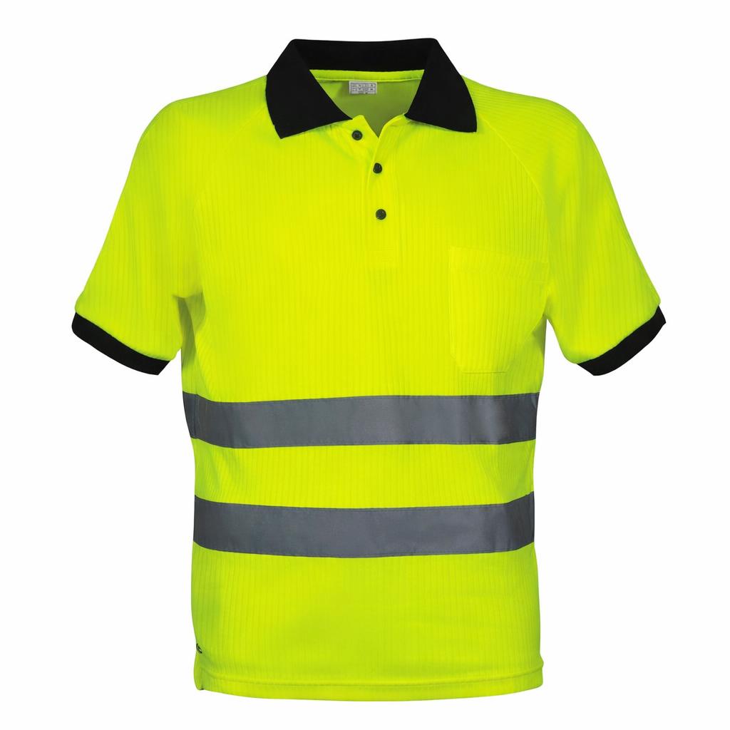 Polo da Lavoro Manica Corta Cofra Helpway Giallo 2XL Outlet