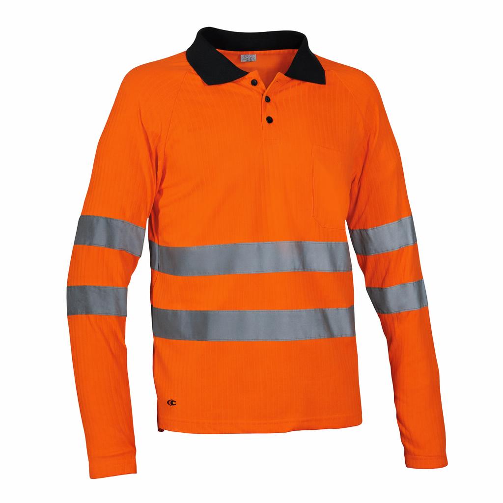 Polo da Lavoro Manica Lunga Cofra New Sun Arancio L Outlet
