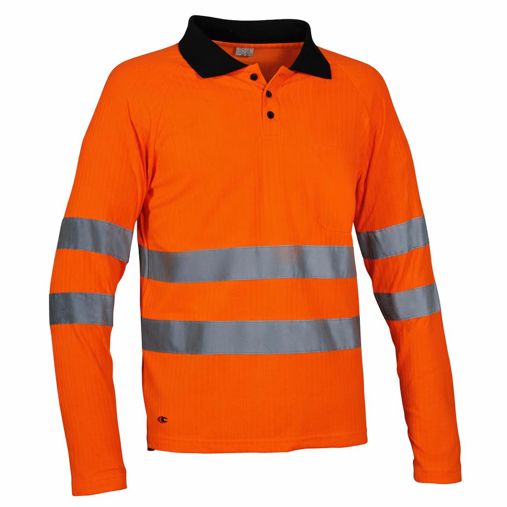 Polo da Lavoro Manica Lunga Cofra New Sun Arancio XL Outlet