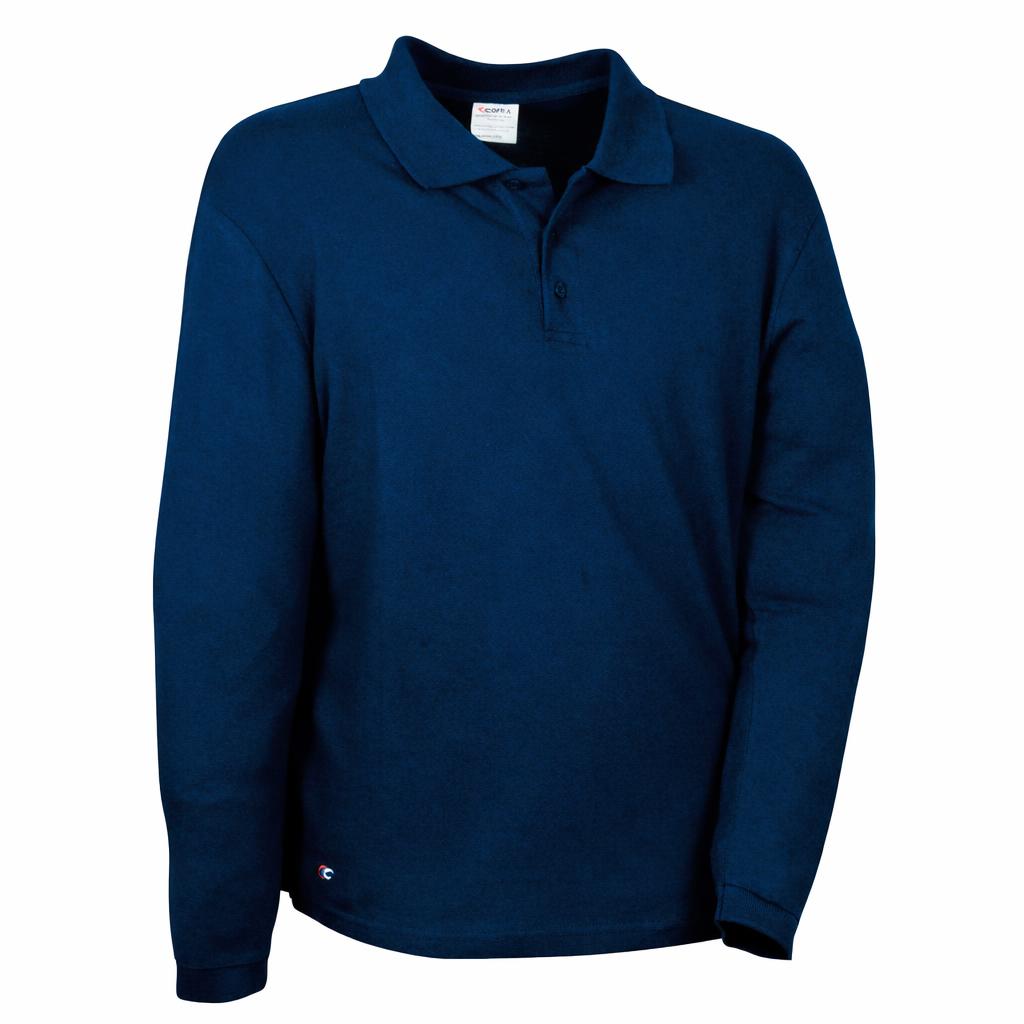 Polo da Lavoro Manica Lunga Cofra Wimbledon NAVY L Outlet