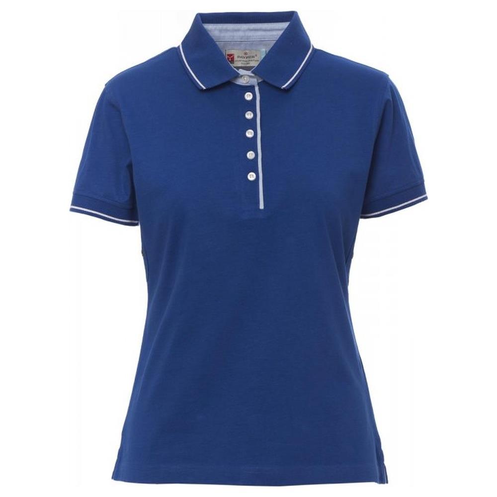 polo donna manica corta payper leeds royal/bianco xs