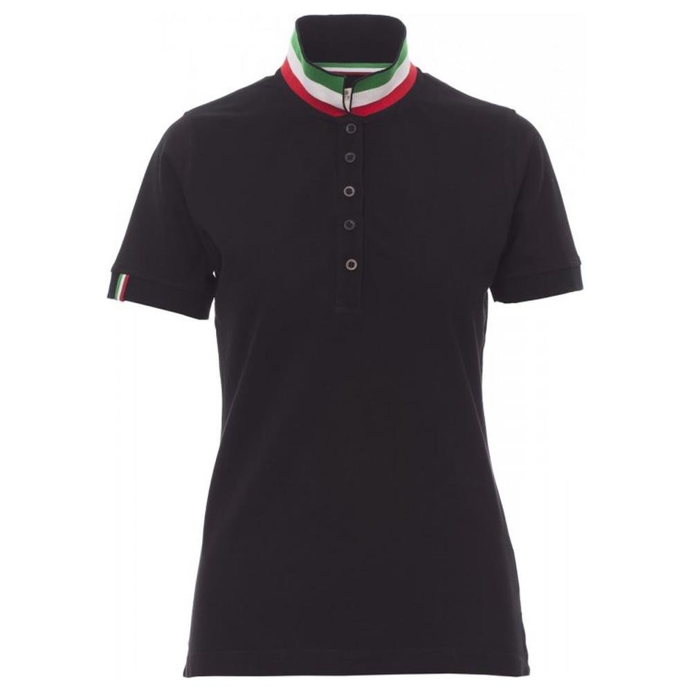 polo donna manica corta payper nation lady nero/italia s