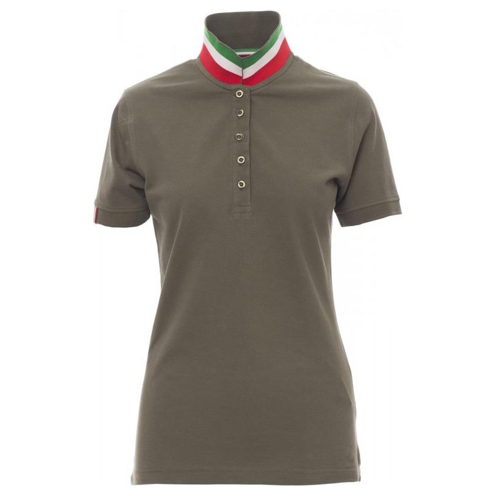 polo donna manica corta payper nation lady verde militare/italia s