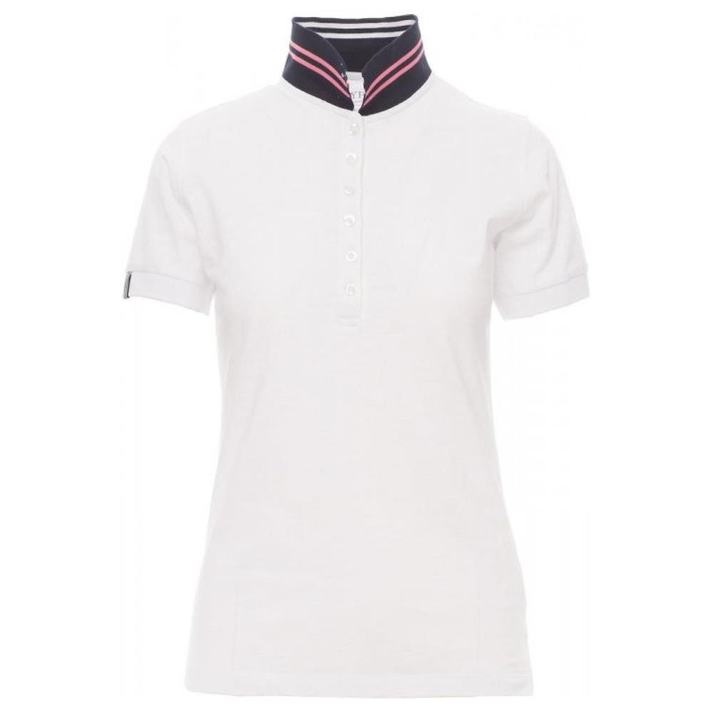 polo donna manica corta payper nautic lady bianco/navy-bianco/fucsia fluo s