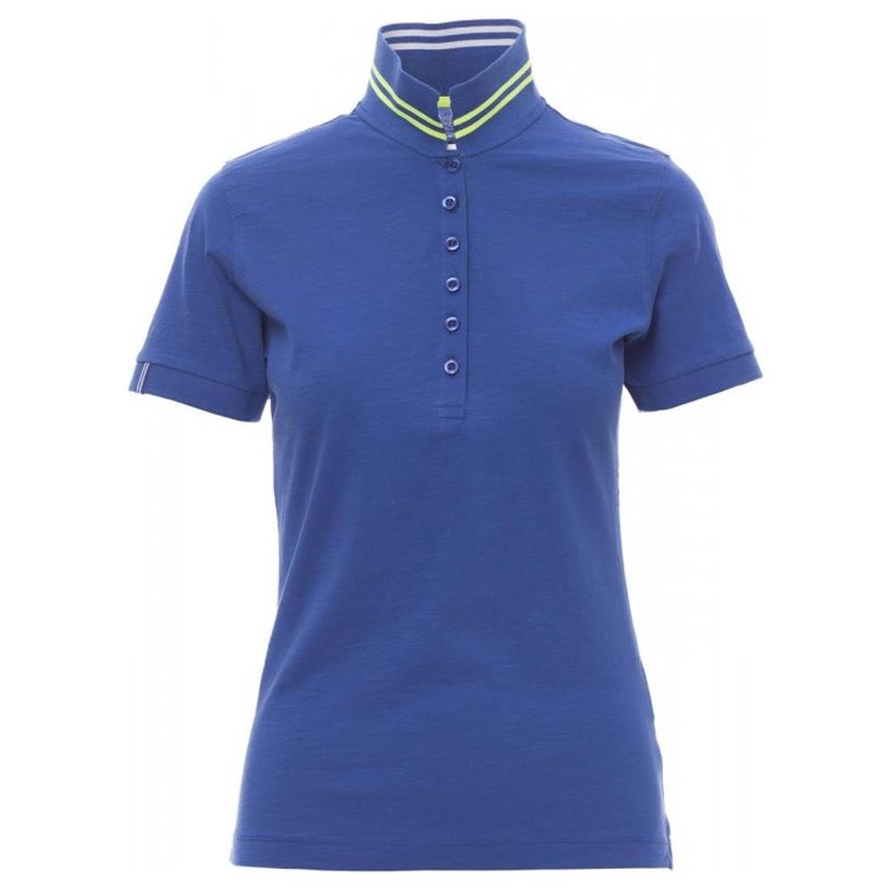 polo donna manica corta payper nautic lady nautical royal/bianco-giallo fluo s