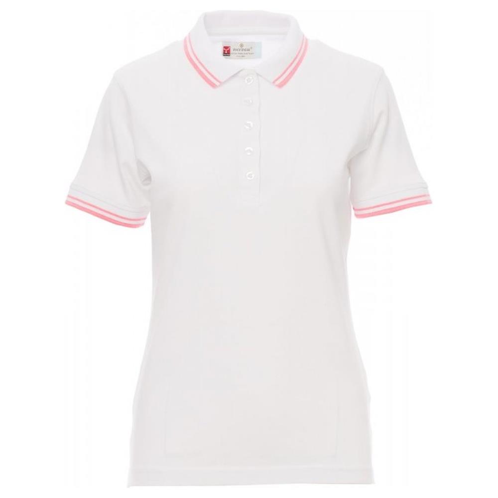 polo donna manica corta payper skipper lady bianco/fucsia neon xs