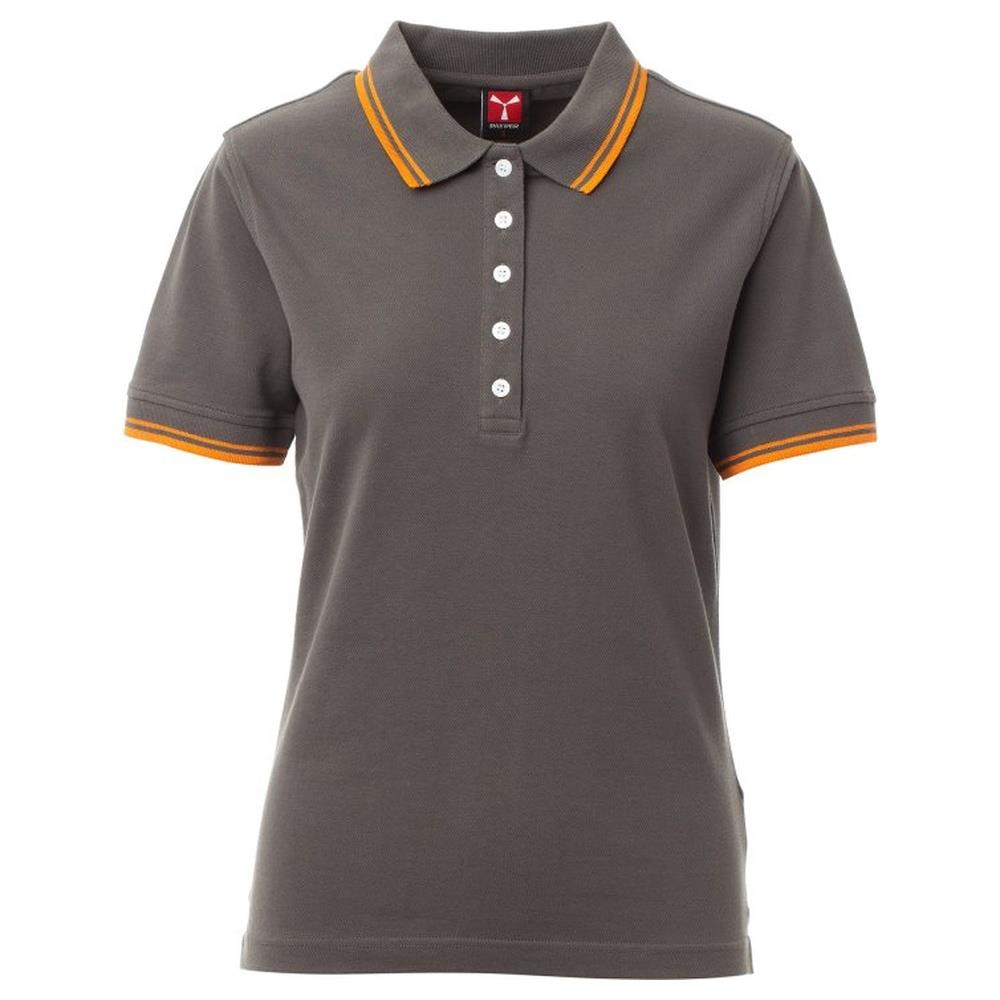 polo donna manica corta payper skipper lady smoke/arancione xs