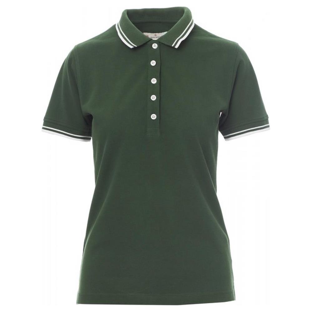 polo donna manica corta payper skipper lady verde eden/bianco s