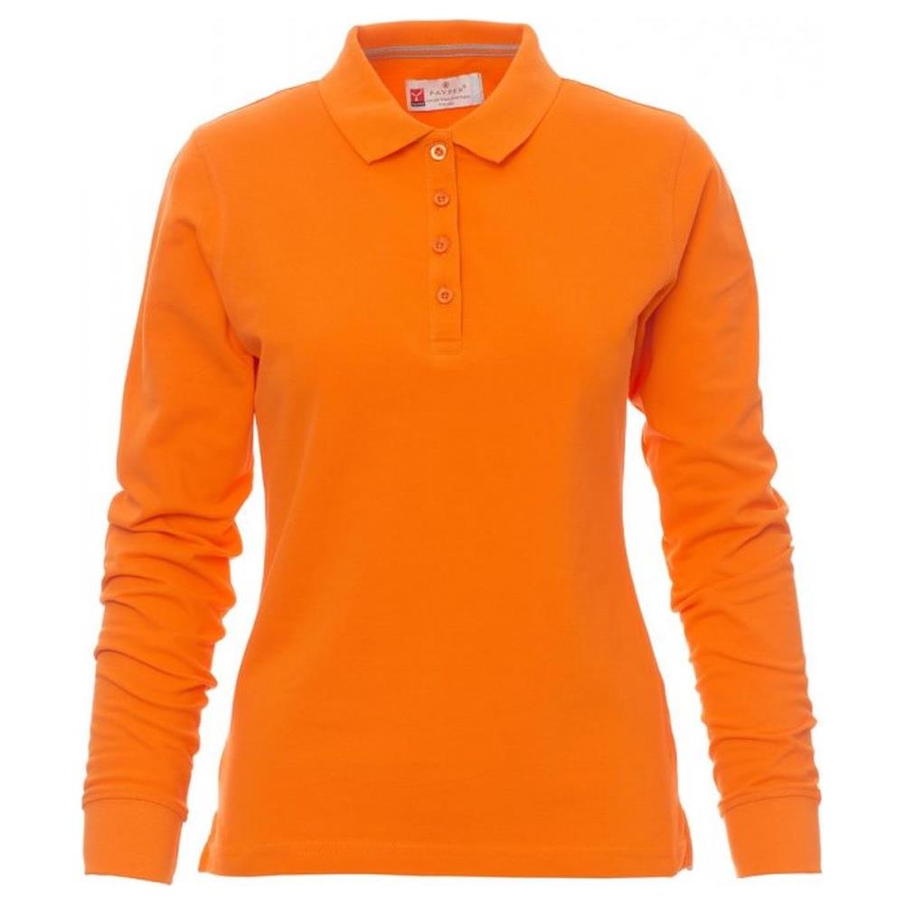 polo donna manica lunga payper florence lady arancione xs