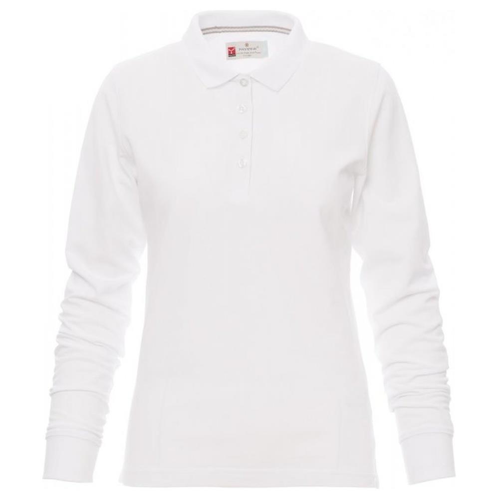 polo donna manica lunga payper florence lady bianco xs