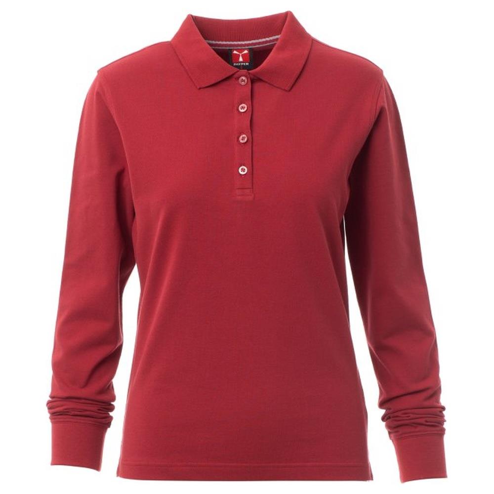 polo donna manica lunga payper florence lady bordeaux xs