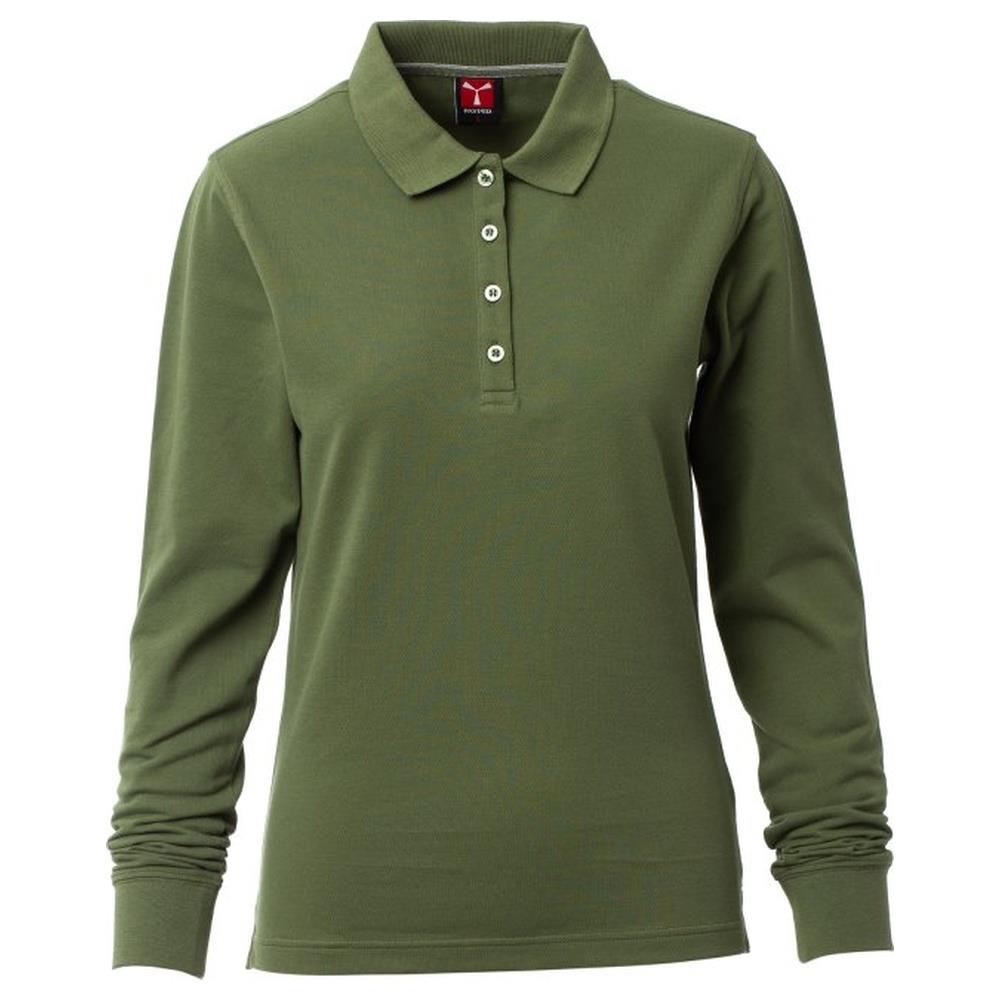 polo donna manica lunga payper florence lady verde militare xs