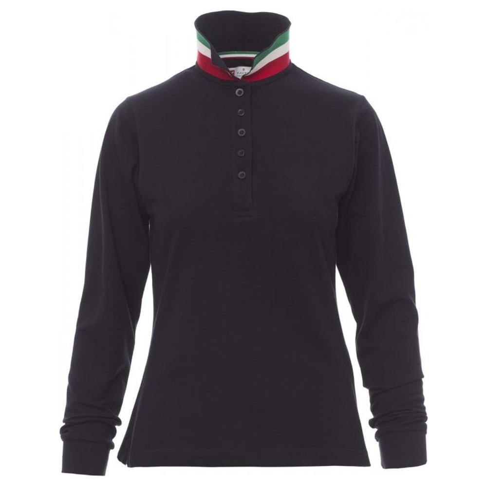 polo donna manica lunga payper long nation lady navy/italia s