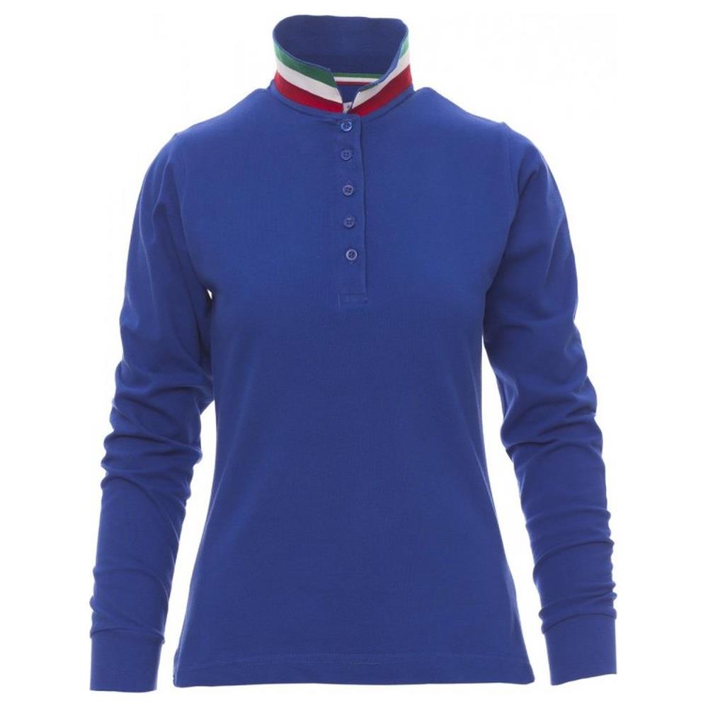 polo donna manica lunga payper long nation lady royal/italia s