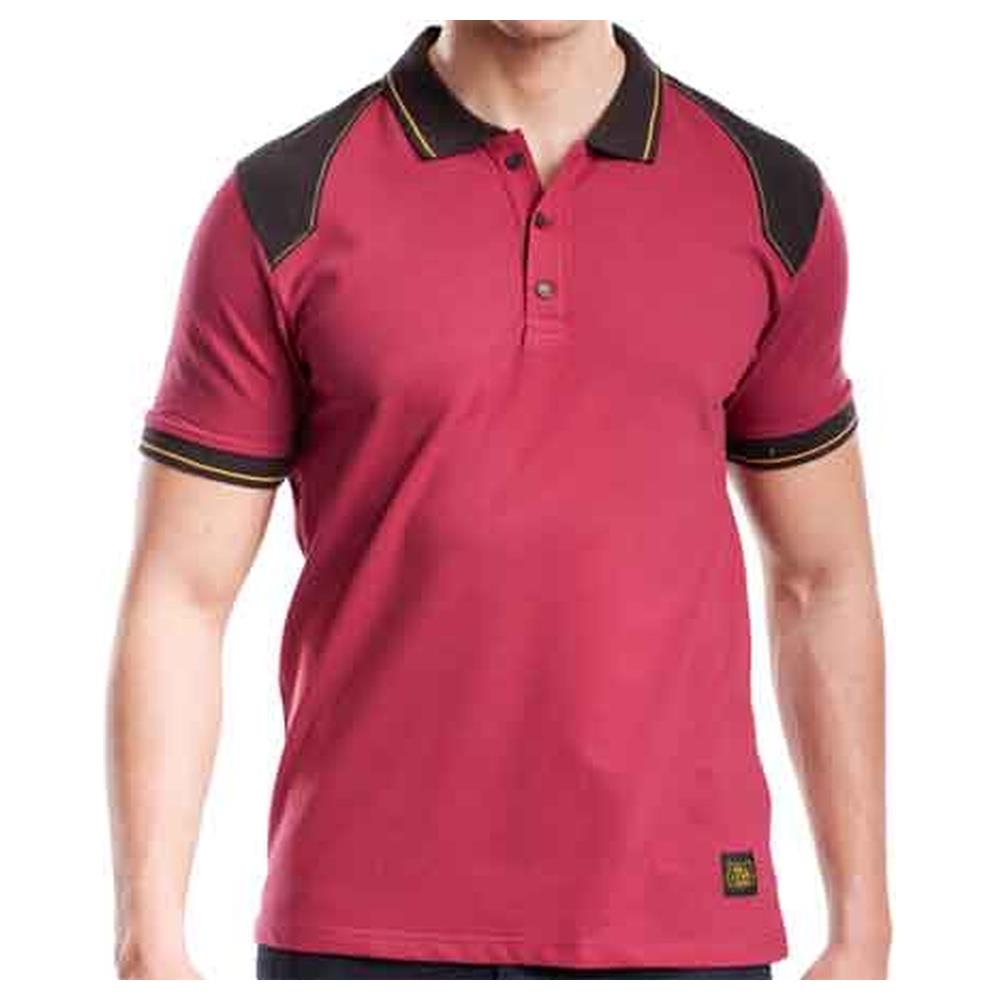 polo elasticizzata rinforzata 'workpol' bordeaux rica lewis tg. l