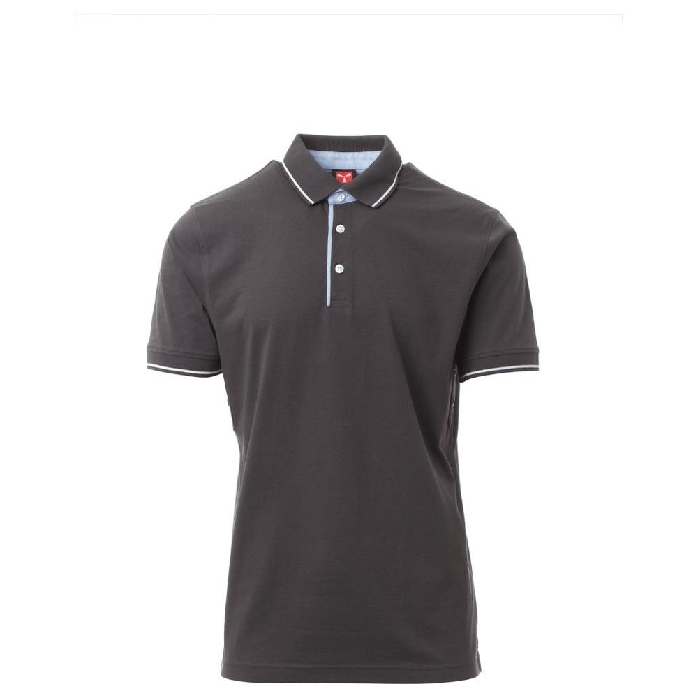 polo manica corta payper cambridge antracite/bianco s