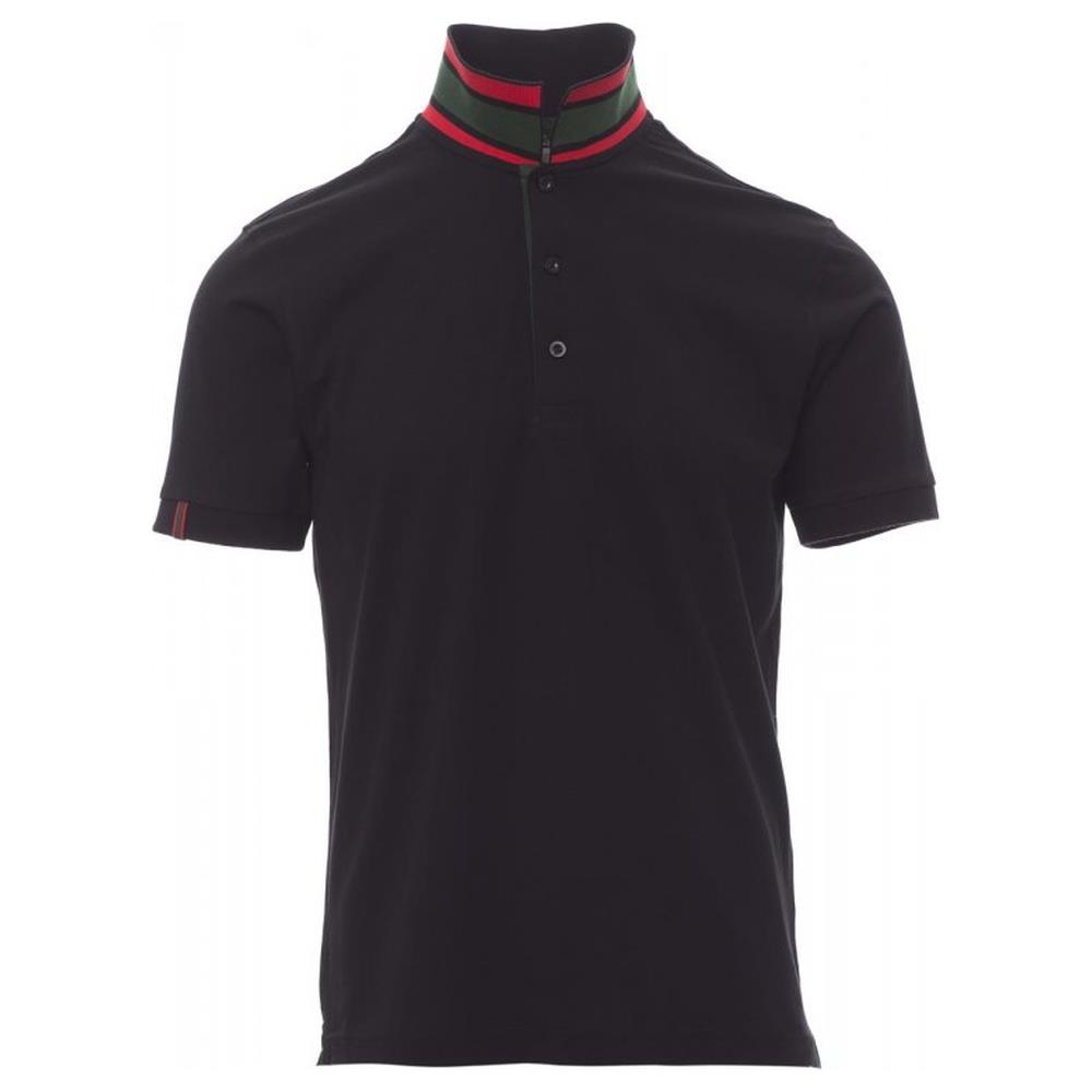 polo manica corta payper memphis nero/rosso-verde s