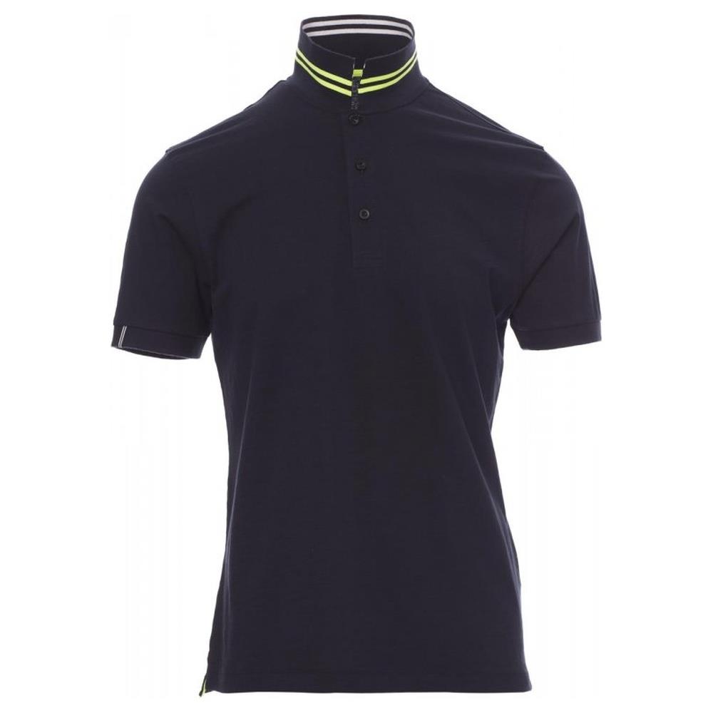 polo manica corta payper nautic blu denim/bianco-giallo fluo s