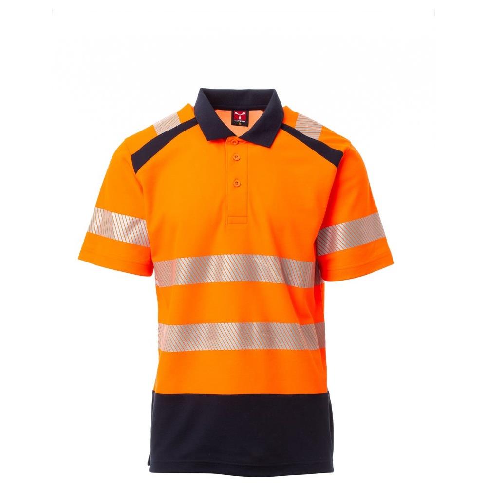 polo manica corta payper road arancione fluo/navy xs